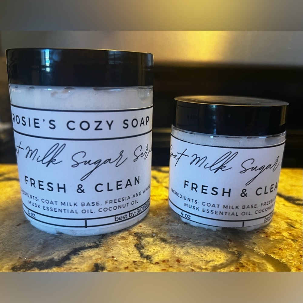 Fresh & Clean | Goat Milk Sugar Scrub 8oz Jar